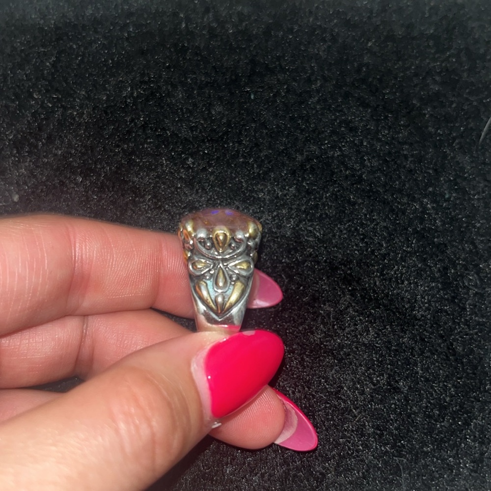 Fun cocktail, ring, silver, and gold. I don’t know if it’s plated or stamped. - Picture 4 of 5